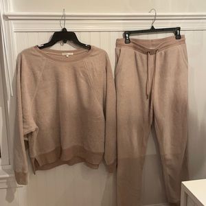 Z Supply PJ Set, Tan. Fuzzy on inside and outside